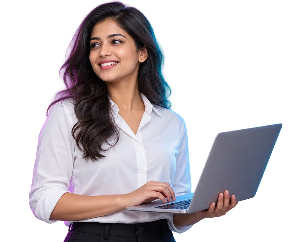 Professional working on a laptop