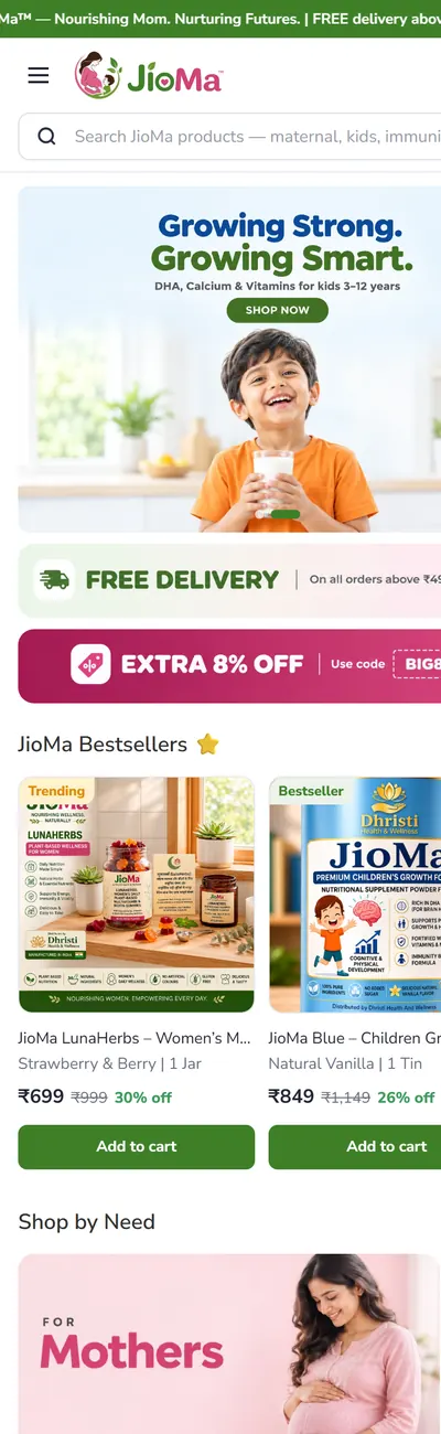 Dhristi Health mobile website by ZEDIX